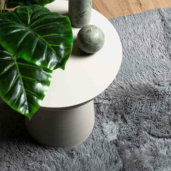 Hoogpolig vloerkleed NAVARRA 80x150 cm polyester lichtgrijs 8