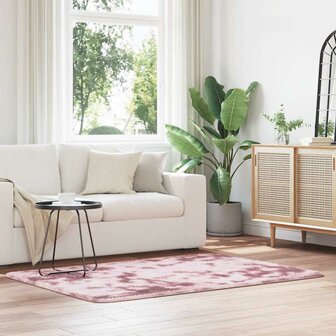 Hoogpolig vloerkleed NAVARRA 120x170 cm polyester stoffig roze 1