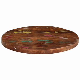 Tafelblad rond &Oslash; 40x1,5 cm massief gerecycled hout 3