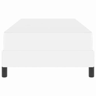 Bed met matras Zuiverwit 90 x 190 cm Kunstleer 6