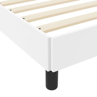 Bed met matras Zuiverwit 90 x 190 cm Kunstleer 9