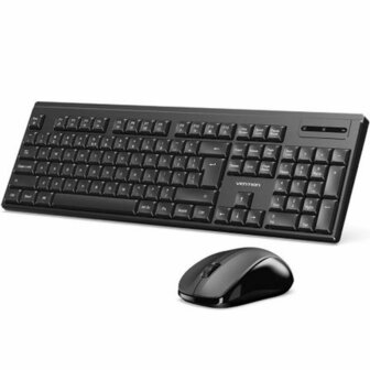 Toetsenbord en draadloze muis Vention KTZB0-EN Zwart 1