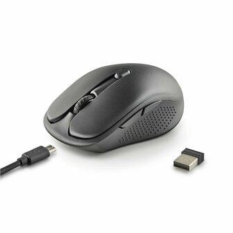 Wireless muis NGS EVO RUST Zwart 1600 dpi 2