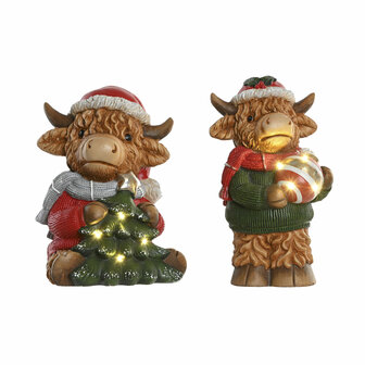 Kerstversiering Home ESPRIT Multicolour 22,5 X 19 X 38 CM (2 Stuks) 2