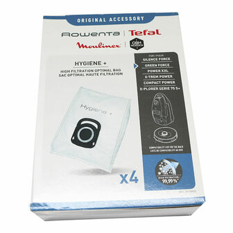 Stofzuigerzak Sil.ex Rowenta, Tefal Hygiene + 19,5 x 27,5 cm (5 Stuks) 1
