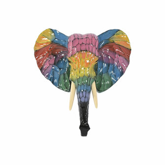 Wanddecoratie Home ESPRIT Multicolour Olifant Modern 61,5 X 20 X 67 CM 2