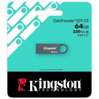 USB stick Kingston DataTraveler SE9 G3 USB 3.2 64 GB Zwart 2