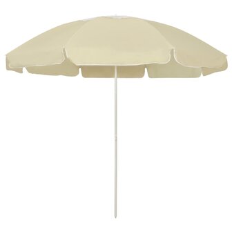 Strandparasol 240 cm zandgeel 1
