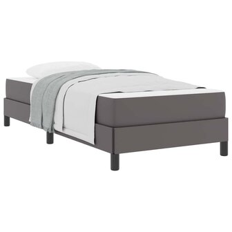 Bed met matras Grijs 90 x 190 cm Kunstleer 3