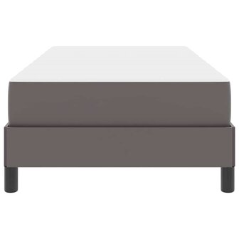 Bed met matras Grijs 90 x 190 cm Kunstleer 6