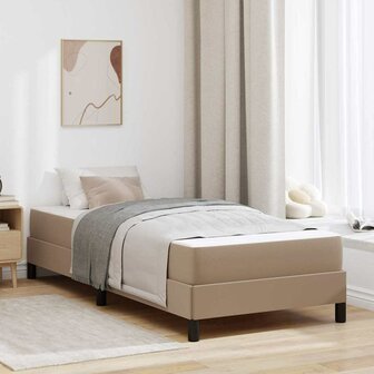 Bed met matras Cappuccino 90 x 190 cm Kunstleer 1