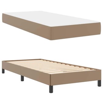 Bed met matras Cappuccino 90 x 190 cm Kunstleer 4
