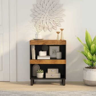Bijzetkast 60x33x75 cm massief mangohout 1