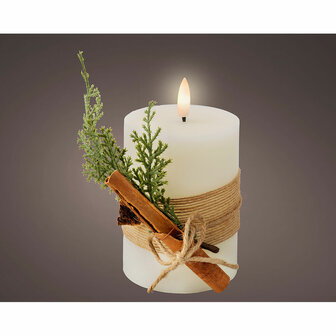 LED kaars Lumineo Wit Beige &oslash; 7,5 x 13 cm (AA) 2