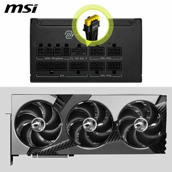 Voedingsbron MSI 306-7ZPIY11-CE0 850 W 80 Plus Gold ATX 5