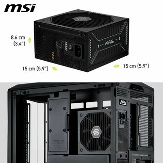 Voedingsbron MSI 306-7ZPIY11-CE0 850 W 80 Plus Gold ATX 7