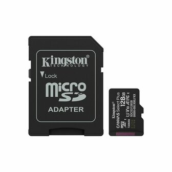 Micro SD kaart met adapter Kingston SDCS3/128GB 4