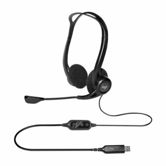 Hoofdtelefoon met microfoon Logitech 981-000100 Zwart 1