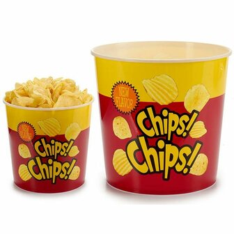 Aperitiefschaaltje Leknes Polypropyleen Afgedrukt Friet 5 L 21,5 x 20 x 21,5 cm (36 Stuks) 2