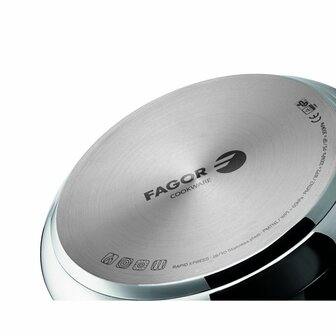 Set Snelkookpannen Fagor Roestvrij staal 10 L 2 Onderdelen 4