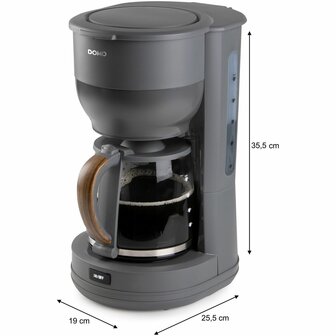 Drip Koffiemachine DOMO DO754K Grijs 900 W 10 Koppar 1,25 L 3