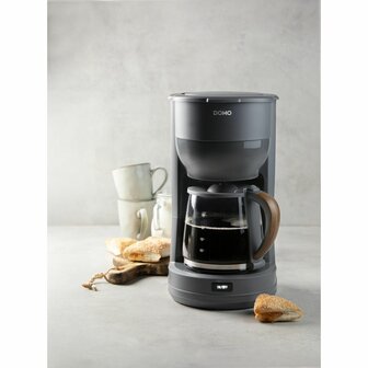 Drip Koffiemachine DOMO DO754K Grijs 900 W 10 Koppar 1,25 L 8