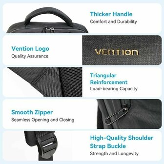 Laptoptas Vention KRPB0 Zwart 3