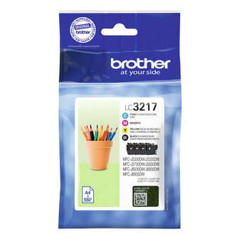 Originele inktcartridge Brother LC3217VAL Multicolour Zwart/Cyaan/Magenta/Geel 1