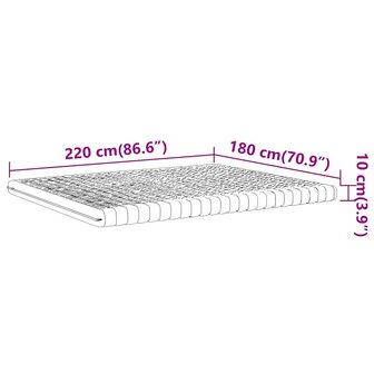 Schuimmatras 7 zones hardheid 20 ILD 180x220 cm wit 9