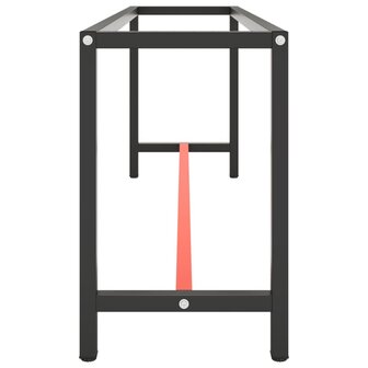 Werkbankframe 210x50x79 cm metaal matzwart en matrood 4
