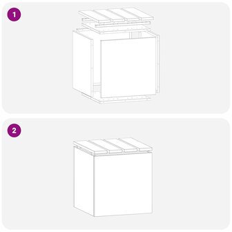 Tuinbank Wit 40 x 40 x 43 cm Staal 8