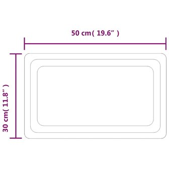Badkamerspiegel LED 50x30 cm 5