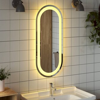 Badkamerspiegel LED ovaal 70x30 cm 3