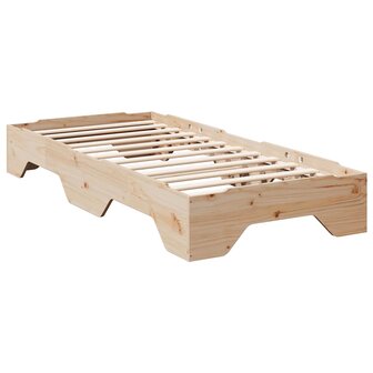 Bedframe zonder matras stapelbaar 90x200 cm massief hout 2