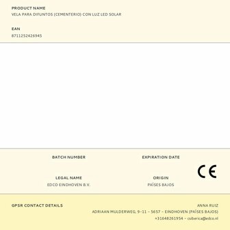 LED kaars Grundig Rood 3