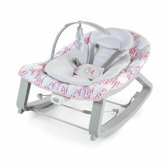 Baby wipstoel Ingenuity Grijs Roze 1
