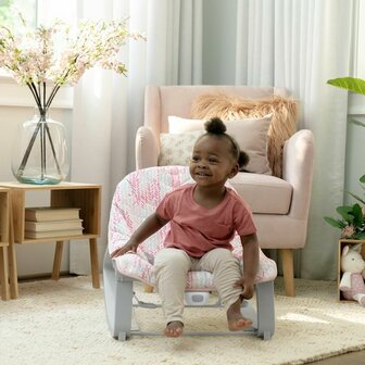Baby wipstoel Ingenuity Grijs Roze 4