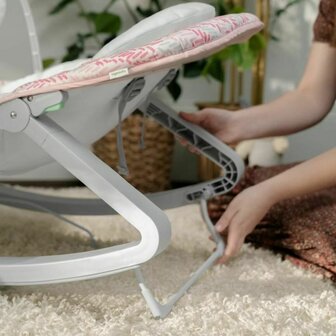 Baby wipstoel Ingenuity Grijs Roze 6