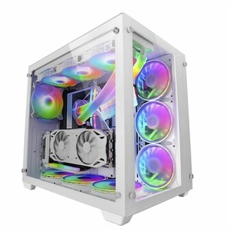 ATX Semi-toren BehuizingMars Gaming MCV3 PREMIUM XXL RGB Wit 1