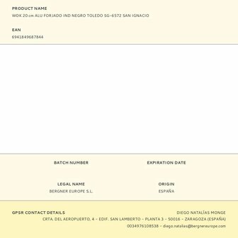 Wokpan San Ignacio toledo Zwart Gehard aluminium &Oslash; 20 cm 3