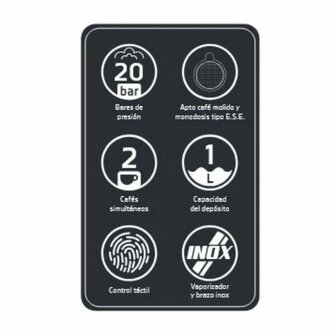 Expresso Koffiemachine Orbegozo 18309 Zwart 2