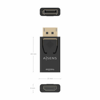 Adapter DisplayPort naar HDMI Aisens A125-0949 Zwart 7
