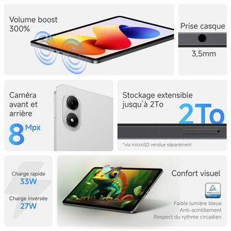 Tablet Xiaomi VHU6140EU Octa Core 6 GB RAM 128 GB Grijs 5