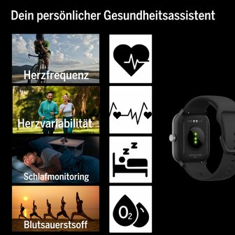 Smartwatch beafon WATCH 201 1,85&quot; Zwart Zilverkleurig 4