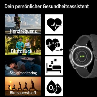 Smartwatch beafon WATCH 401 43 mm 1,43&quot; Zwart Zilverkleurig 6