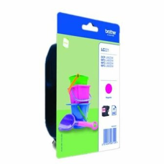 Compatibele inktcartridge Brother LC221M Magenta Blauw 1