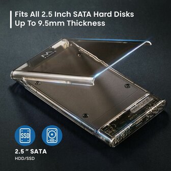 Externe Harde Schijf Ewent EW7068 Transparant 3