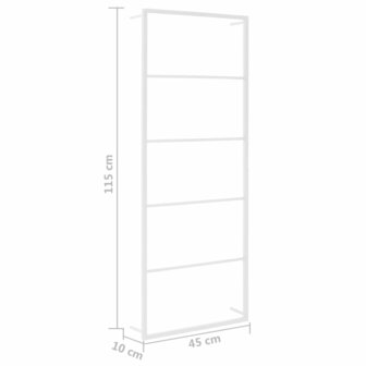 Handdoekenrek Wit 45x10x115 cm Staal 6