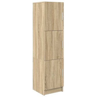 Hoge Kast Sonoma eiken 31.5 x 32 x 124 cm Bewerkt hout 2