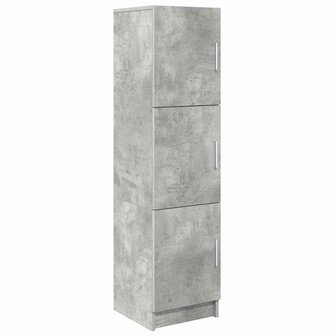 Hoge Kast Betongrijs 31.5 x 32 x 124 cm Bewerkt hout 2